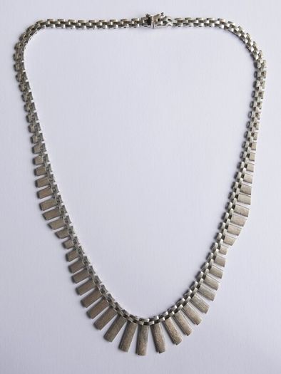 Vintage Cascading Necklace hallmarked 925 Sterling Silver length 17,5"  - 25,1g