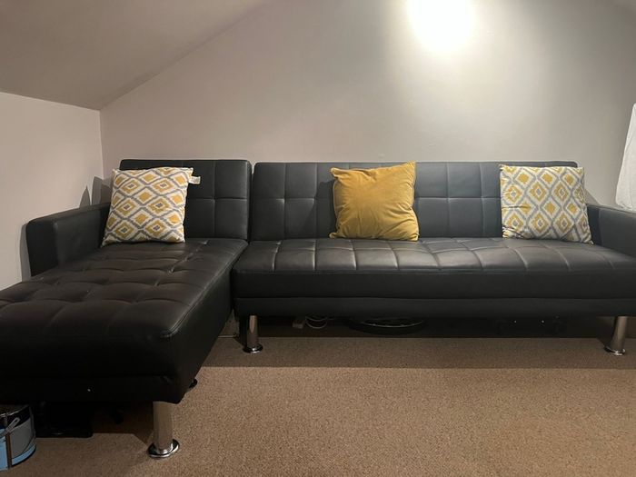 leather sofa bed