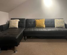 leather sofa bed