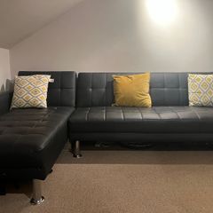 leather sofa bed