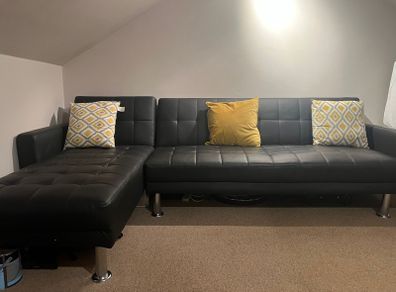 leather sofa bed