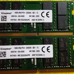 Kingston Kwthg4-mie 32gb Pc4-3200 Sodimm Memory Ram (x2)
