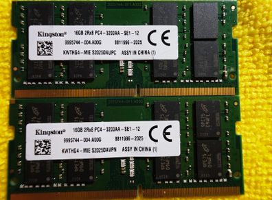Kingston Kwthg4-mie 32gb Pc4-3200 Sodimm Memory Ram (x2)
