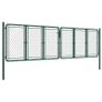 Garden Gate Steel 400x100 cm Green Image 2