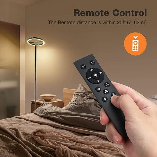 Modern Stepless Dimmable Standing Lamp 3000-6000K,20W LED Rotatable Reading Standing Light,Touch&Remote Control Uplighter Floor Lamp for Living Room Bedroom Office (FREE POSTAGE)