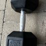 1x25kg rubber hex dumbbell. One available Image 2
