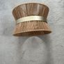 Brand new ceiling light - rattan and gold detail. 3 available Image 4