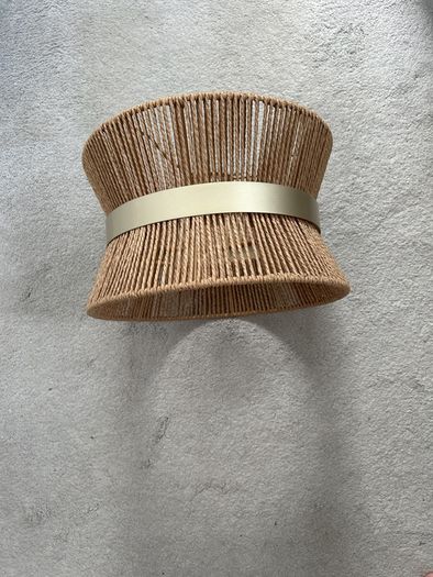 Brand new ceiling light - rattan and gold detail. 3 available
