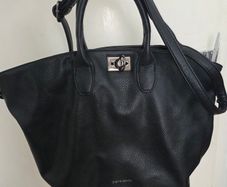 Pierre Cardin leather women bag black