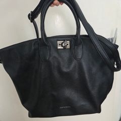 Pierre Cardin leather women bag black