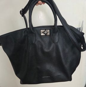 Pierre Cardin leather women bag black