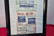 Framed Titanic "Return Voyage" Replica Memorabilia