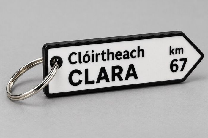 Irish road sign keyring