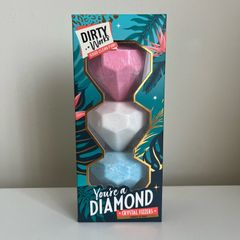 Dirty Works "Youre a Diamond" Crystal Fizzers - Bath Bomb Set