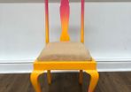 Price drop - Yellow & pink dining chair