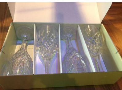 4 Galway Crystal Wine Goblets