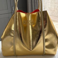 Anxious Preoccupied The Oversized Tote - Gold Metallic