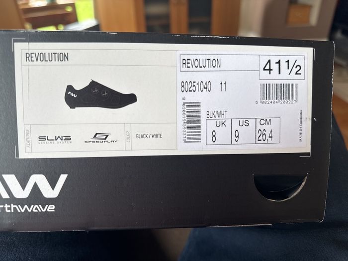 Northwave Revolution Road Cycling Shoes Black New Unised Boxed