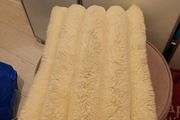 Cream fur cushion