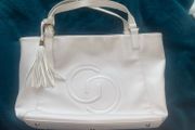 Jenny Glow Creamy Pink Faux Leather Tote Handbag