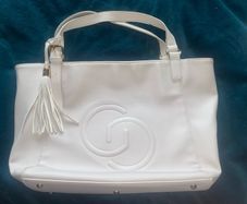 Jenny Glow Creamy Pink Faux Leather Tote Handbag