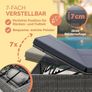 Double Sun lounger with table attached Sun Lounger for 2 People with Folding Table Garden Lounger 7 cm Cushions Weatherproof 400 kg Load Capacity Recliner Adjustable Image 5