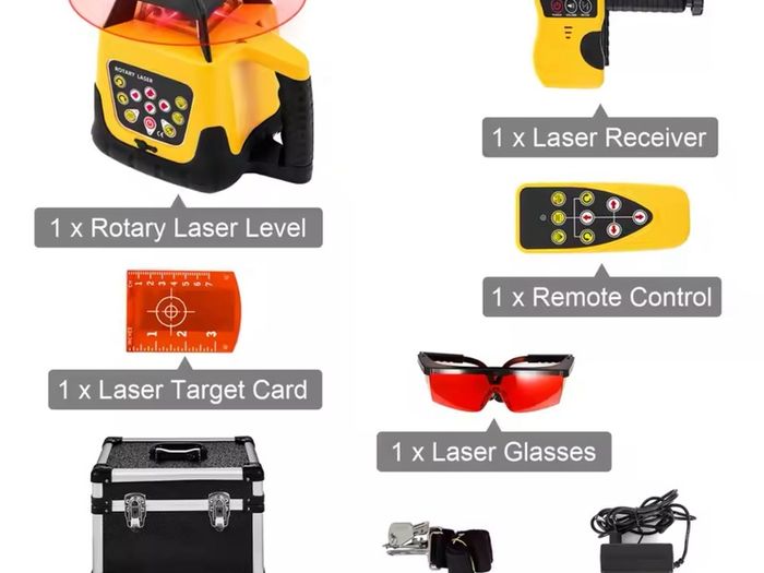 VEVOR 360 Rotary Laser Level Self-Leveling 500m Vertical Horizontal Scanning Professional Powerful Measurement Construction Tool