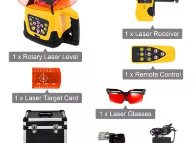 VEVOR 360 Rotary Laser Level Self-Leveling 500m Vertical Horizontal Scanning Professional Powerful Measurement Construction Tool