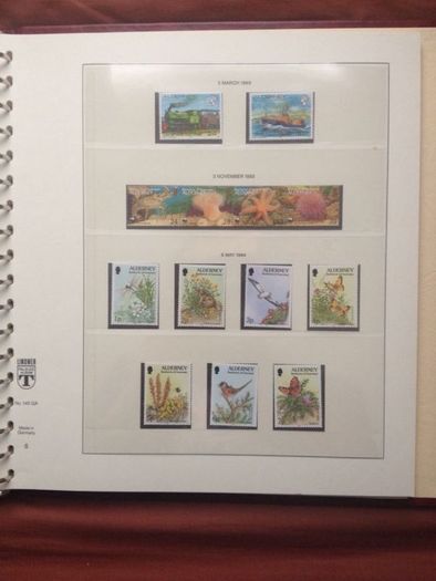 Alderney 1983-2001 Mint Never Hinged Stamp Collection in Lindner Album