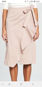 V by Very blush pink/beige wrap skirt size 10 bnwt