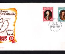 1980 Guernsey Europa Personalities Commemorative Stamps First Day Cover (FDC)