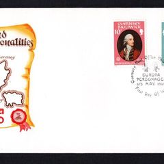 1980 Guernsey Europa Personalities Commemorative Stamps First Day Cover (FDC)