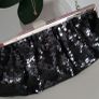 Black bling clutch bag with chain strap Image 2