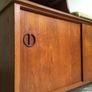 Vintage Retro Mid Century Teak Hall Bench/Record Cabinet/Stotage Image 8