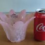 Beautiful Murano Art Glass Pink Swirl Glass Vase/Candle Holder/Dish W/O Tags Image 5