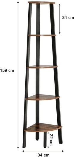 Industrial 5 Tier Corner Shelf - Free Delivery Nationwide