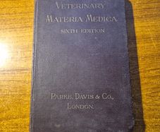 Vintage Find, 1928. Veterinary Materia Medica 6th Ed. Park, Davis and Company.