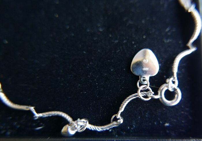 Vintage 18ct G P white Gold Plated Women's Bangle Bracelet L 9" - 2,97g