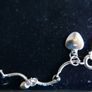 Vintage 18ct G P white Gold Plated Women's Bangle Bracelet L 9" - 2,97g Image 5