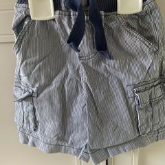 Striped navy & white shorts 18-24 months