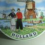 HOLLAND (Royal Schwabap) - a wall-hanging plate depicting windmills & couple in traditional Dutch costume (1984). Plate in pristine condition. Image 2
