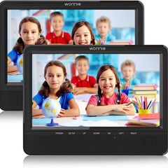 10.1'' Dual Screen Portable DVD Player for Car with Built-in 5 Hours Rechargeable Battery, Twin Screen for Kids Support USB&SD Slot (FREE SHIPPING)