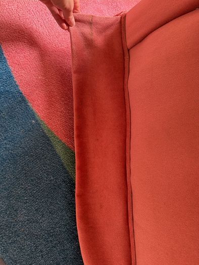 Vintage pink velvet arm chair (free if can be collected)