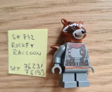 lego sh0742 rocket raccoon, set 76231, 76193