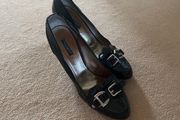 D&amp;G high heel black patent shoes