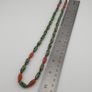 Antique Venetian Style Floral Parrot Green Glass Beads Necklace Image 6