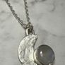 Sterling silver moonstone pendant. 18 or 20 inch chain Image 4