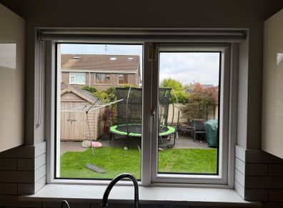 Double glazed PVC window
