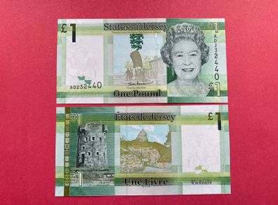 Jersey  1 Pound  2010  ( uncirculated ) Pick 32a .