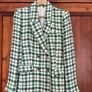 Chanel Style Zara Jacket. Ladies Size Medium Green & Cream Check. Excellent Condition Image 9